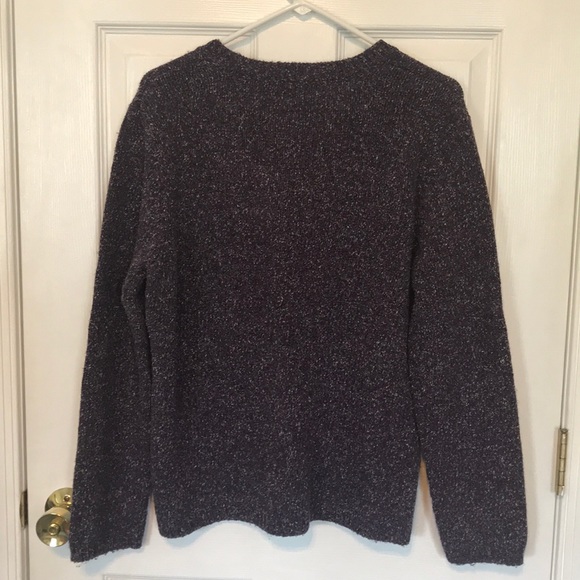 Croft & Barrow Long sleeve purple marled sweater - Picture 5 of 6